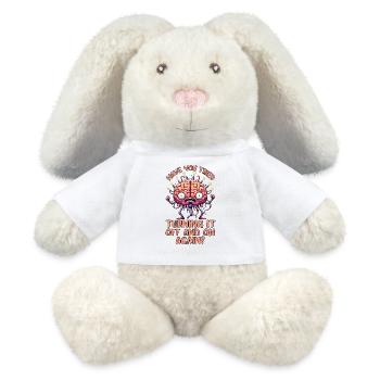 Avez-vous essayé de l’éteindre et de le rallumer ? - Lapin en peluche recyclé MiniFeet® Crème - blanc - Devant