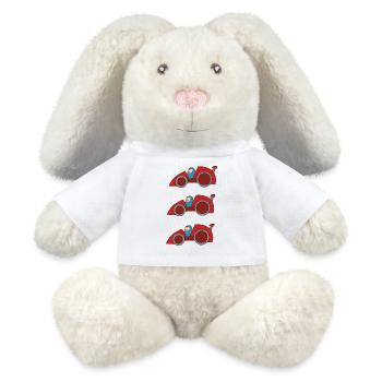 car racing - MiniFeet® RecycelHase® Bunny Cream - white - Front
