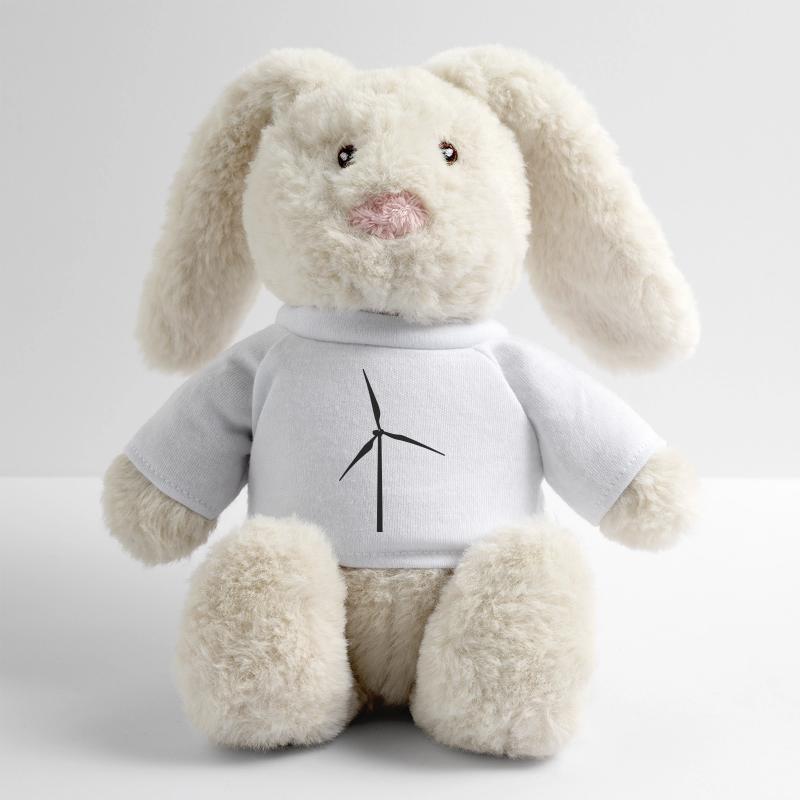 Moulin à vent Lapin en peluche recyclé MiniFeet® Crème