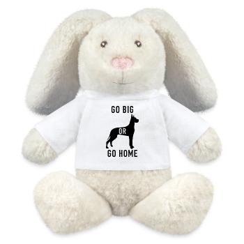 explosion de couleur abstraite sur fond sombre - Lapin en peluche recyclé MiniFeet® Crème - blanc - Devant