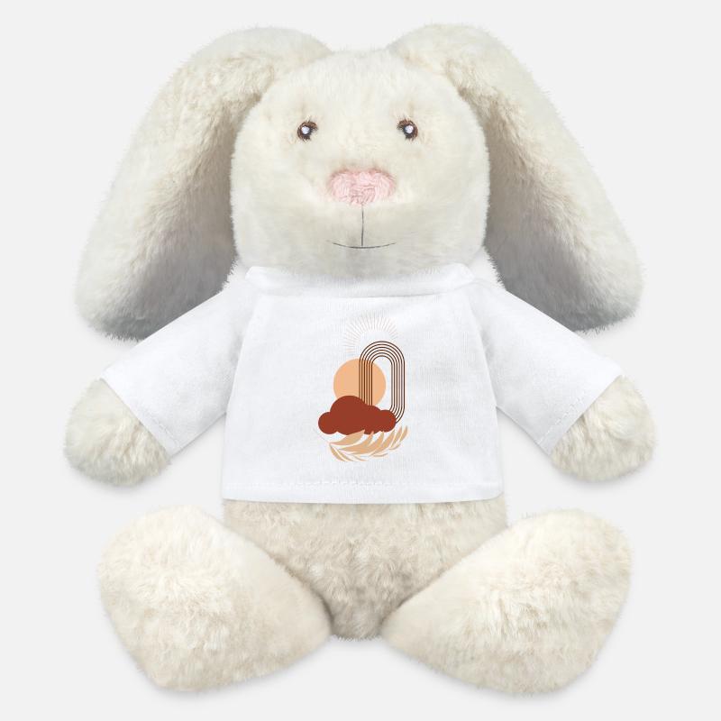 Sonnenkreis über Wolkenbogen - MiniFeet® RecycelHase® Creme - Weiß
