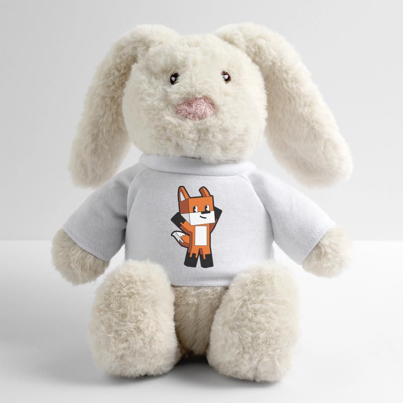 Bunter Voxelfuchs MiniFeet® RecycelHase® Creme