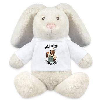 Best Pastry Chef Dad - MiniFeet® RecycelHase® Bunny Cream - white - Front