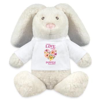Where Love Grows, Love Follows - MiniFeet® RecycelHase® Creme - Weiß - Vorne