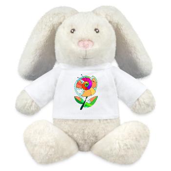 Blume - MiniFeet® RecycelHase® Creme - Weiß - Vorne