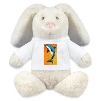 Delfin - MiniFeet® RecycelHase® Creme - Weiß - Vorne