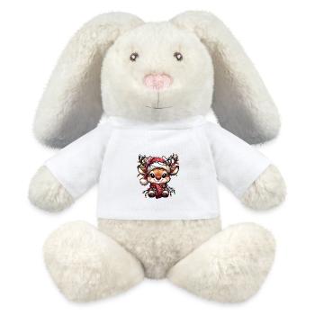 "Festive Fawn Lights" - MiniFeet® RecycelHase® Creme - Weiß - Vorne