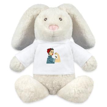 STRONG WOMEN - MiniFeet® RecycelHase® Bunny Cream - white - Front