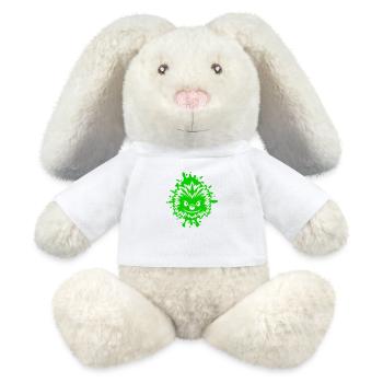 Hedgehog Comic - MiniFeet® RecycelHase® Bunny Cream - white - Front