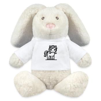 Cute Pony Horse Horse - MiniFeet® RecycelHase® Bunny Cream - white - Front