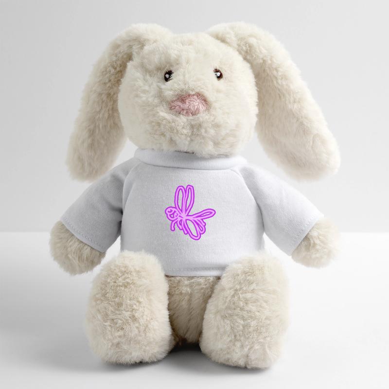 Libellule néon Lapin en peluche recyclé MiniFeet® Crème