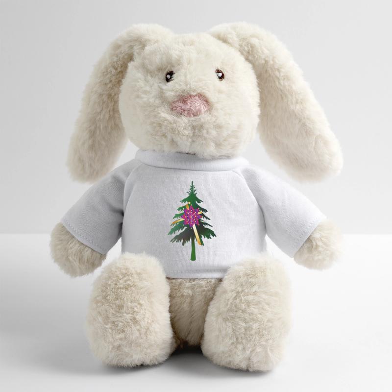 Christbaum oder Weihnachtsbaum & Geschenkschleife MiniFeet® RecycelHase® Creme