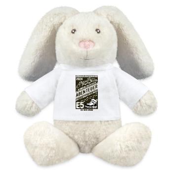 Abenteuer E5 Alpenüberquerung 2024 - MiniFeet® RecycelHase® Creme - Weiß - Vorne