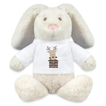 Design for Christmas - MiniFeet® RecycelHase® Bunny Cream - white - Front