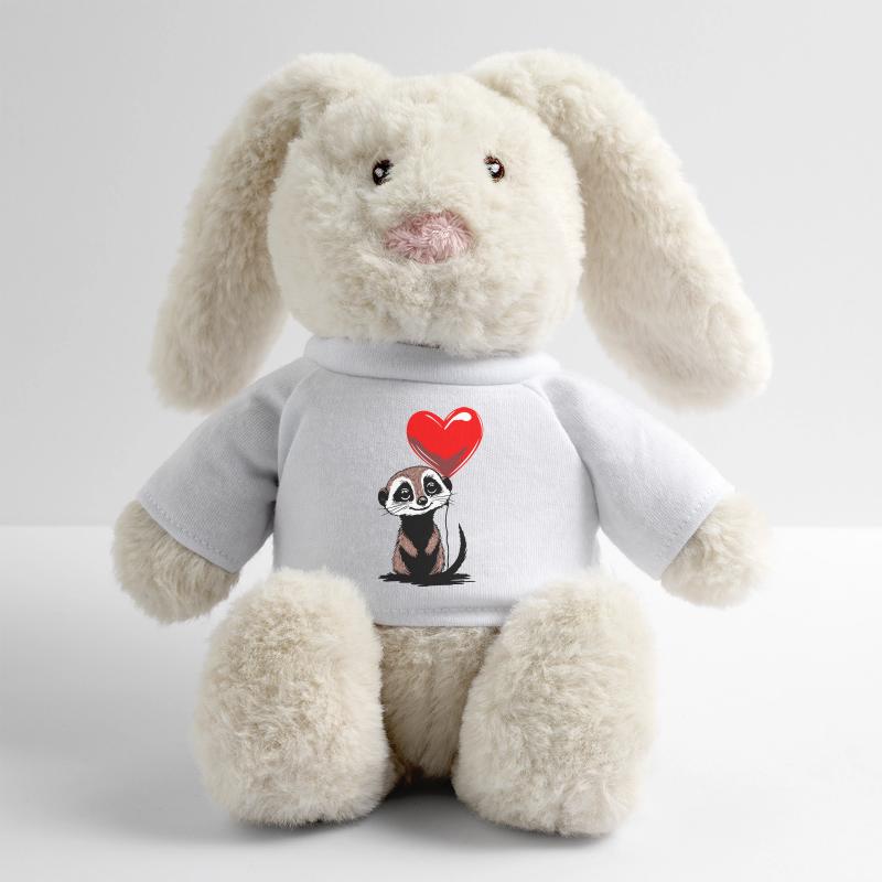 Erdmännchen Herz Luftballon - Heartful Creatures MiniFeet® RecycelHase® Creme