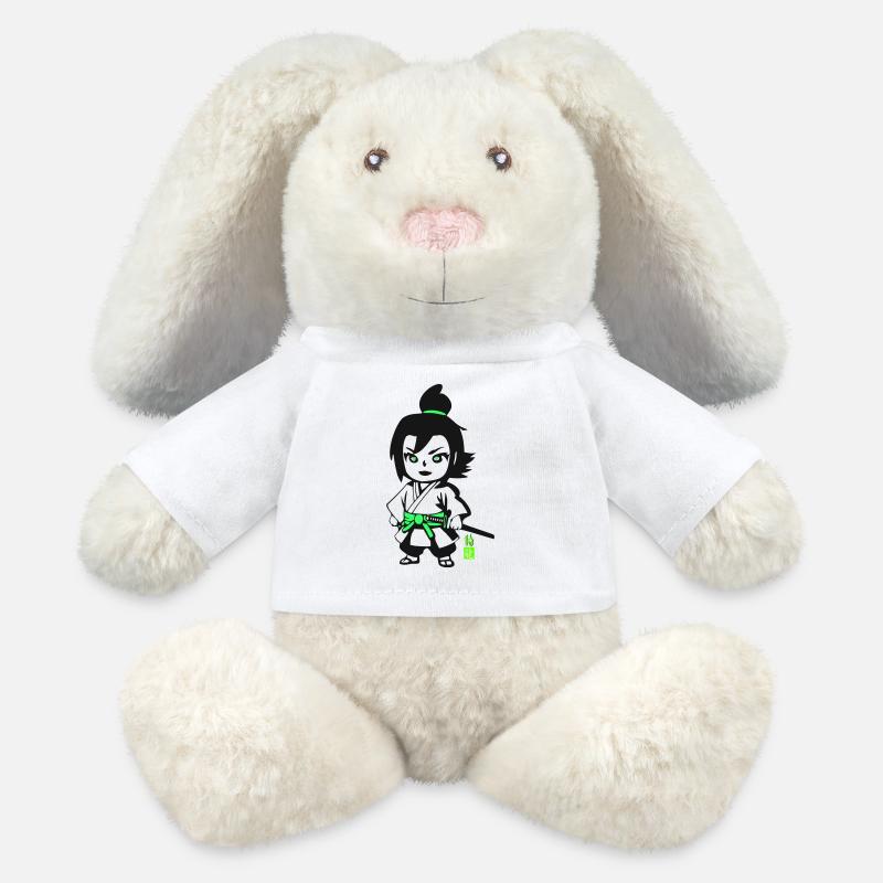 Little Samurai - MiniFeet® RecycelHase® Bunny Cream - white