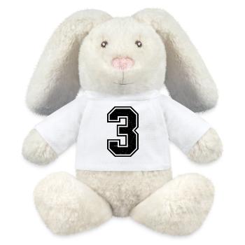 Geometric 3 Distress - MiniFeet® RecycelHase® Bunny Cream - white - Front