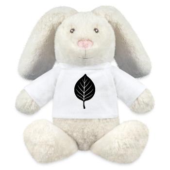 Black Leaf Line Style - MiniFeet® RecycelHase® Bunny Cream - white - Front