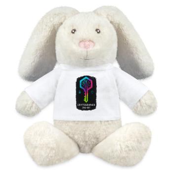 256-Bit-Cybersicherheitskryptograph - MiniFeet® RecycelHase® Creme - Weiß - Vorne