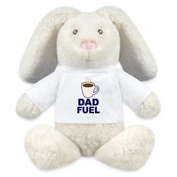 Dad Fuel – Kaffeebetriebenes Papa-Design - MiniFeet® RecycelHase® Creme - Weiß - Vorne