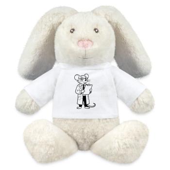 scientist mouse - MiniFeet® RecycelHase® Bunny Cream - white - Front
