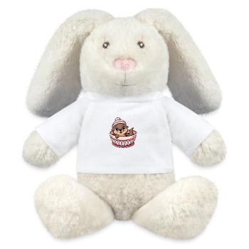 Cute baby otter in crib cot - MiniFeet® RecycelHase® Bunny Cream - white - Front