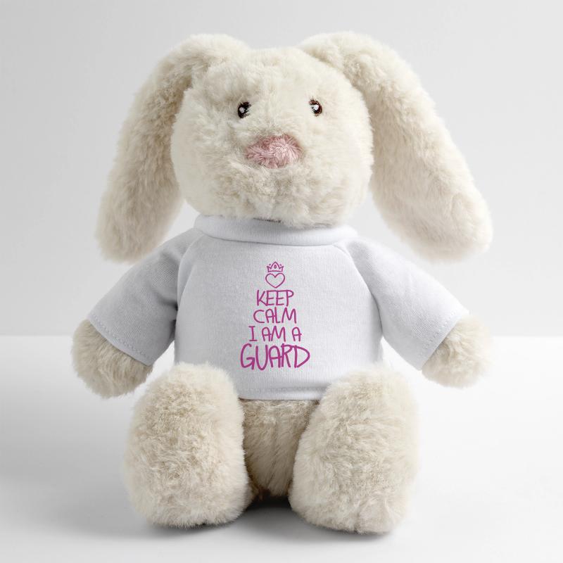 Keep Calm Security Guard Cool Security Guard Cadeau Lapin en peluche recyclé MiniFeet® Crème