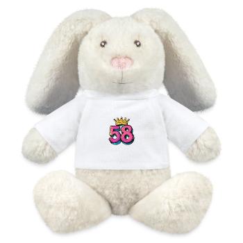 58 Number Krone - MiniFeet® RecycelHase® Bunny Cream - white - Front
