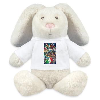 Sizilien Italien Reisen Design - MiniFeet® RecycelHase® Creme - Weiß - Vorne