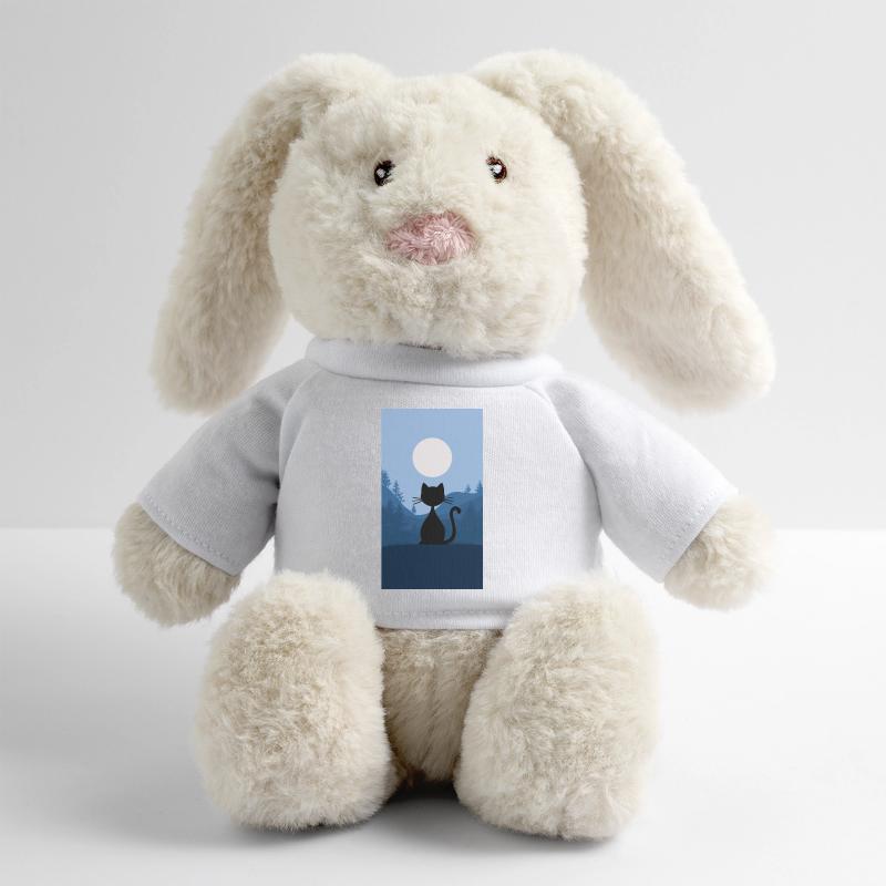 Chat au clair de lune Lapin en peluche recyclé MiniFeet® Crème