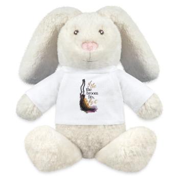 Wenn der Besen passt, flieg los - MiniFeet® RecycelHase® Creme - Weiß - Vorne