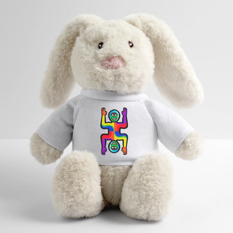 Rainbow Two Faces Figure MiniFeet® RecycelHase® Bunny Cream