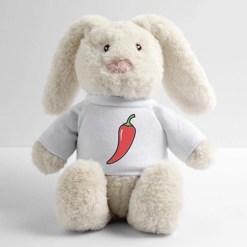 Chili Schote Scharf Comic MiniFeet® RecycelHase® Creme
