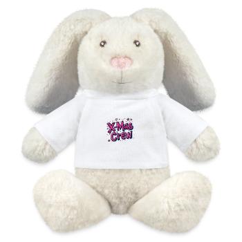 X-Mas Crew Christmas Party - MiniFeet® RecycelHase® Bunny Cream - white - Front