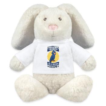 Parrot Parakeet - MiniFeet® RecycelHase® Bunny Cream - white - Front