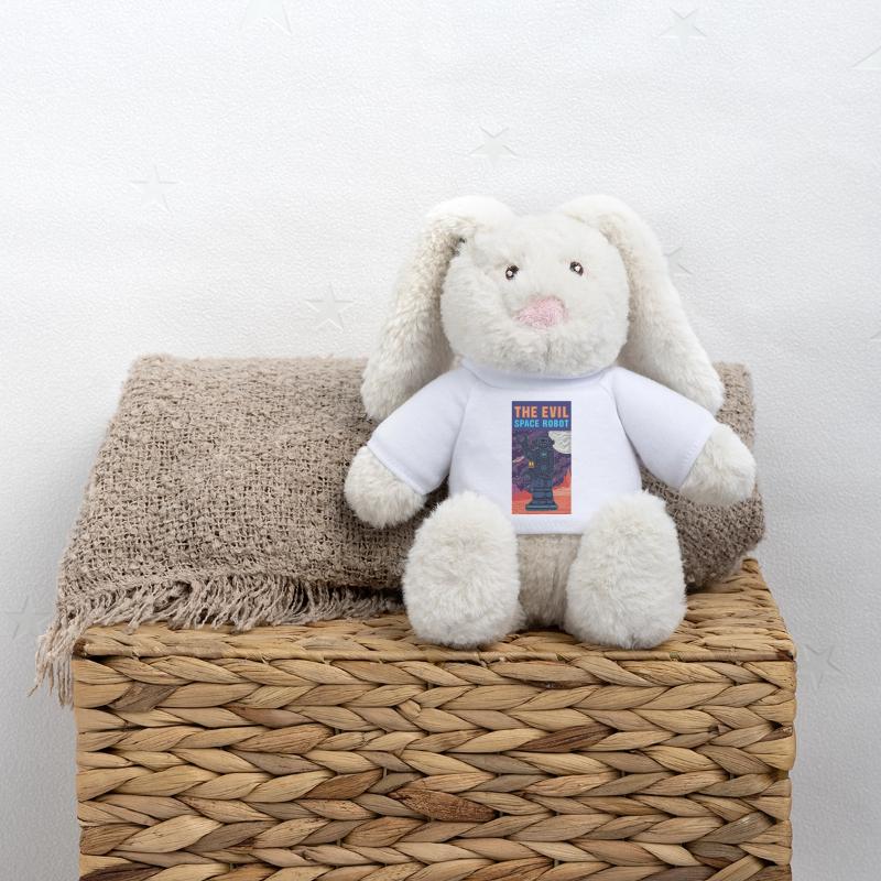 Le robot spatial martien Lapin en peluche recyclé MiniFeet® Crème