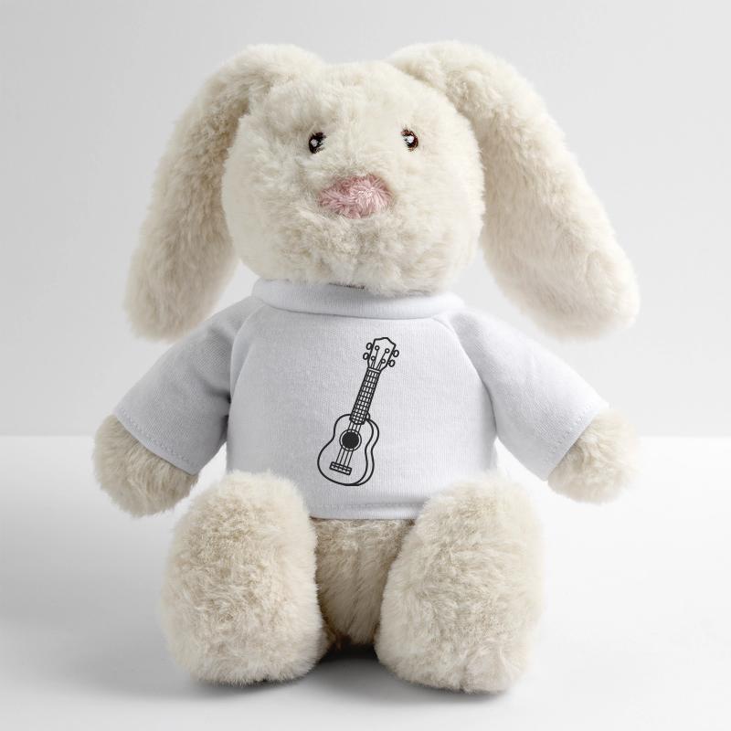 Ukulélé Lapin en peluche recyclé MiniFeet® Crème