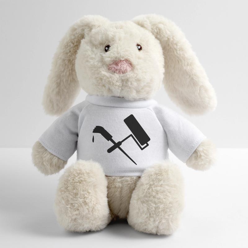 rouleau Lapin en peluche recyclé MiniFeet® Crème