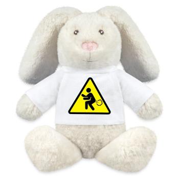 fart - MiniFeet® RecycelHase® Bunny Cream - white - Front