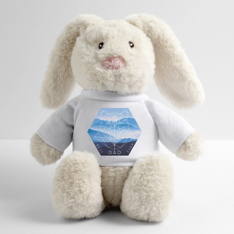 Bester Dad starker Bären Papa MiniFeet® RecycelHase® Creme