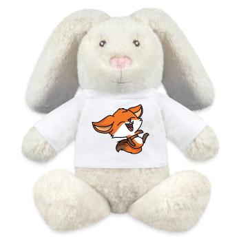 Laughing Fox - MiniFeet® RecycelHase® Bunny Cream - white - Front