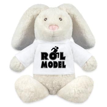 Every wheelchair user is a role model. Wife* - MiniFeet® RecycelHase® Bunny Cream - white - Front