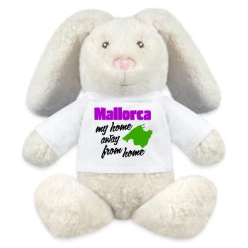 Mallorca – mein zweites Zuhause - MiniFeet® RecycelHase® Creme - Weiß - Vorne