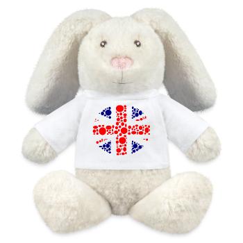 england - Lapin en peluche recyclé MiniFeet® Crème - blanc - Devant