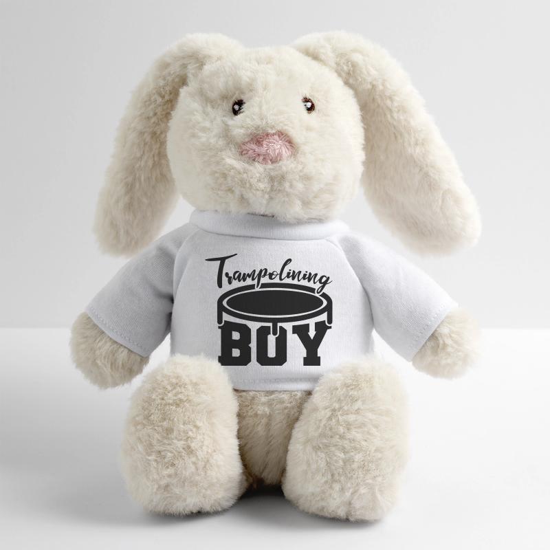 Drôle de pull trampoline Lapin en peluche recyclé MiniFeet® Crème