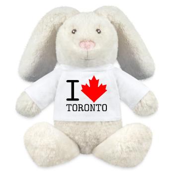 I Love Toronto Ontario Canada Maple Leaf - MiniFeet® RecycelHase® Bunny Cream - white - Front