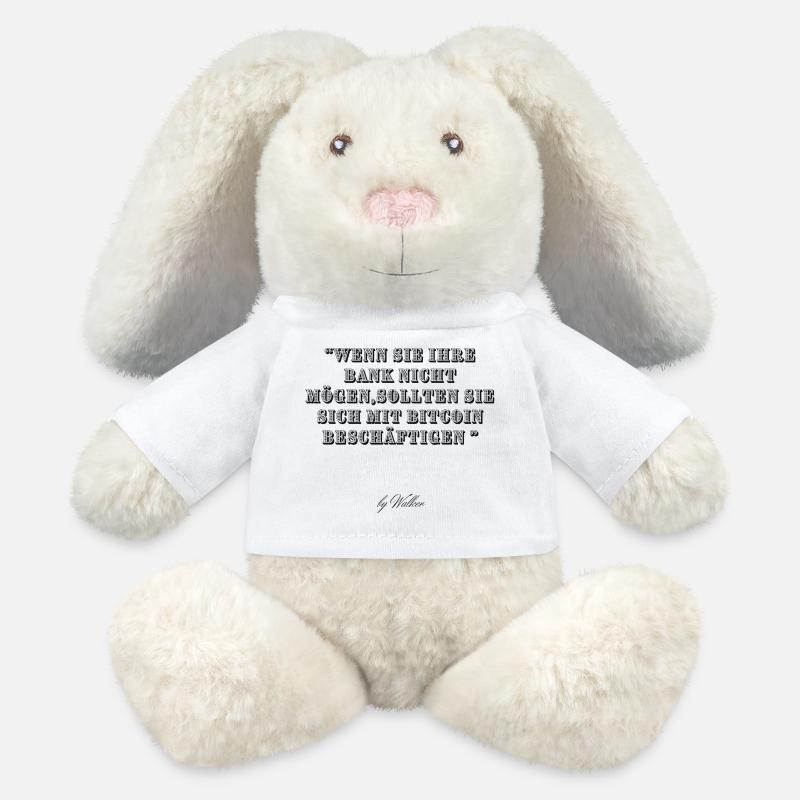 Bitcoin - MiniFeet® RecycelHase® Creme - Weiß