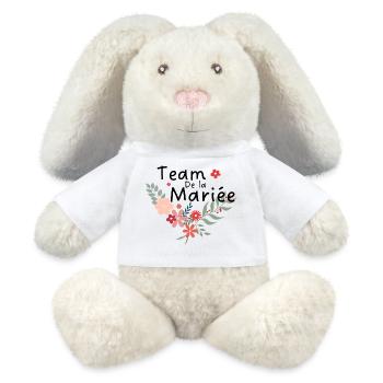 Blumenbraut-Braut-Team - MiniFeet® RecycelHase® Creme - Weiß - Vorne
