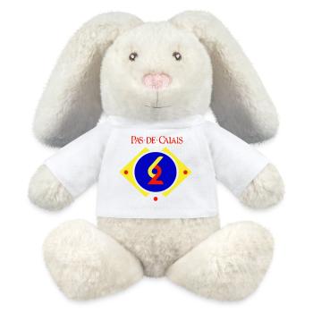 Pas de Calais - Lapin en peluche recyclé MiniFeet® Crème - blanc - Devant