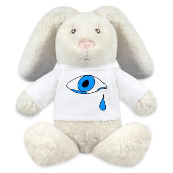 Eye Tear Cry - MiniFeet® RecycelHase® Bunny Cream - white - Front